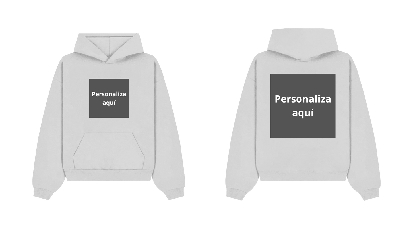Sudadera con capucha 15cm X 15 cm frontal y 30cm X 30cm espalda